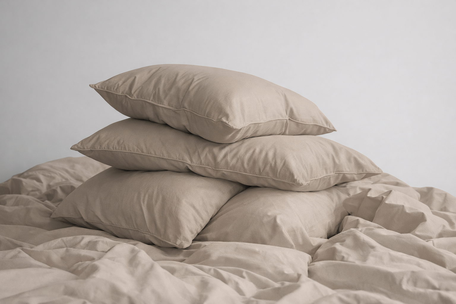 Kussensloop - Percal Katoen - Taupe