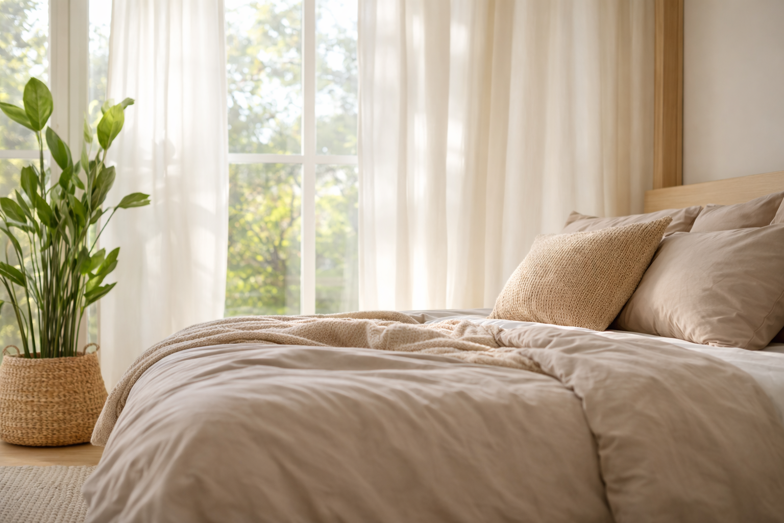 Dekbedovertrek - Percal Katoen - Taupe