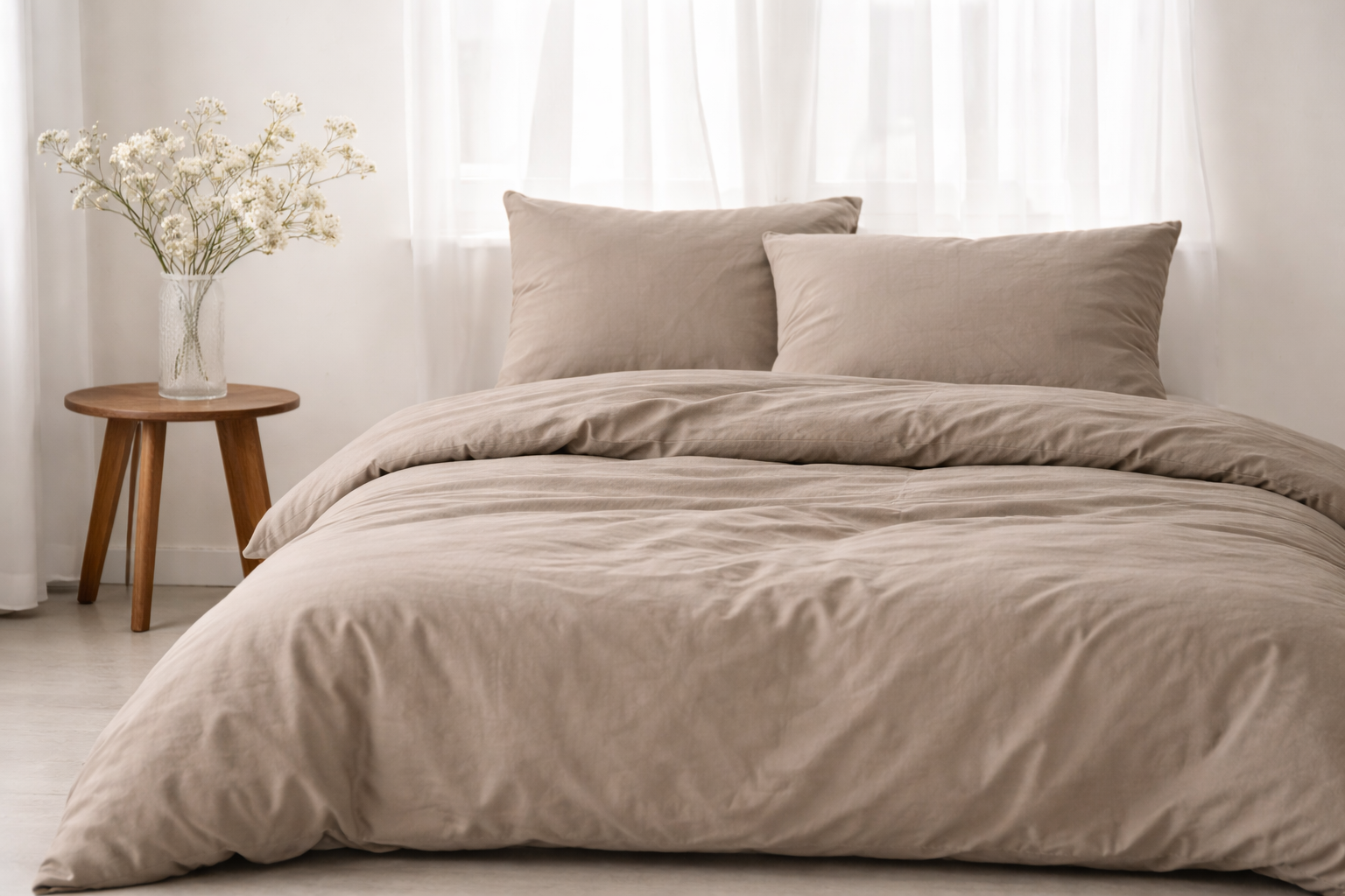 Dekbedovertrek - Katoen - Taupe